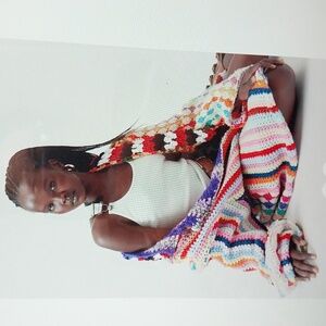 Urban renewal crochet blanket jacket